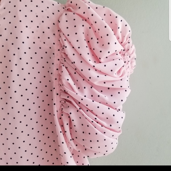Vintage pink puff sleeve blouse - Picture 11 of 14